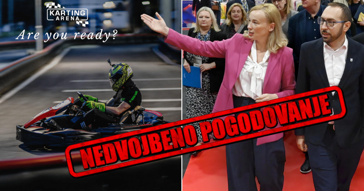 Karting Arena na Zagrebačkom Velesajmu, gradonačelnik Tomislav Tomašević, direktorica Velesajma Renata Suša