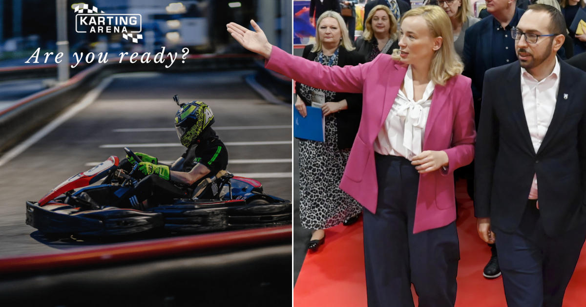 Karting Arena na Zagrebačkom Velesajmu, gradonačelnik Tomislav Tomašević, direktorica Velesajma Renata Suša