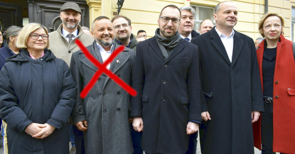 SDP i Možemo ispred zagrebačke gradske skupštine nakon sklapanja koalicije
